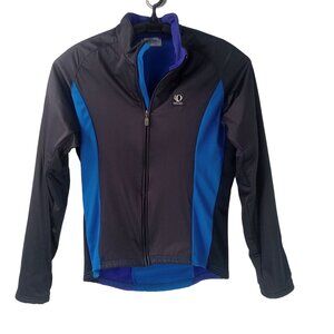 Pearl Izumi Color Block Jacket Mens Size M Black Blue Purple Cycling Bicycle USA